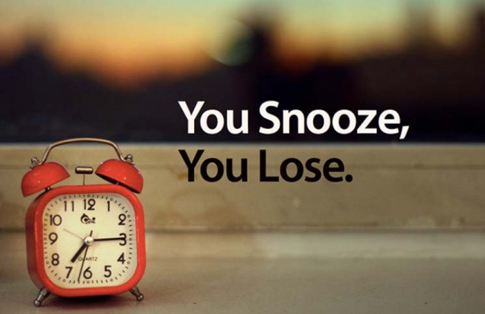 sleeping better - you snooze you loose
