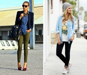 Great ways to combine denim shirts